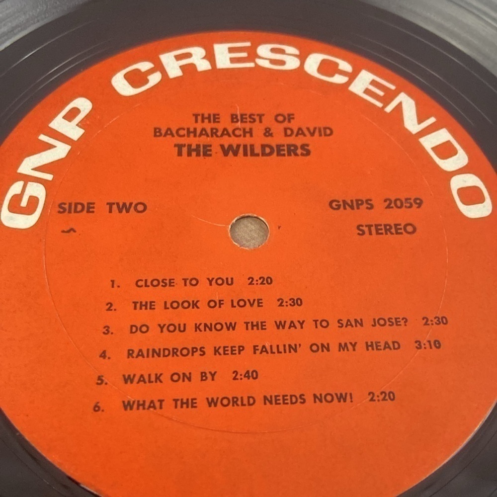 The Best Of Burt Bacharach & Hal David The Wilders GNPS 2059 Vinyl Record LP - Picture 7 of 8